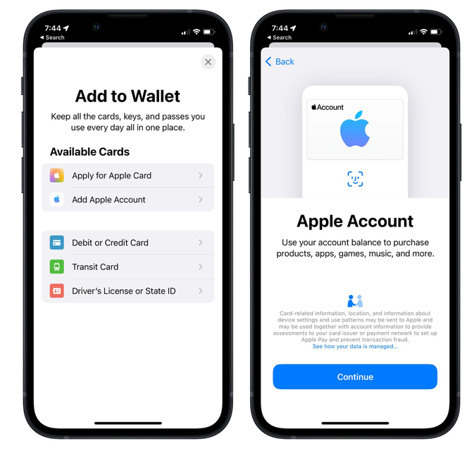 睢县苹果手机维修分享iOS 15.5钱包App如何添加 Apple 账户 